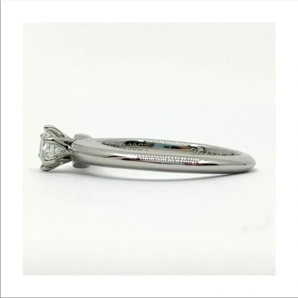 Tiffany & Co .20ct Solitaire Diamond Platinum Ring